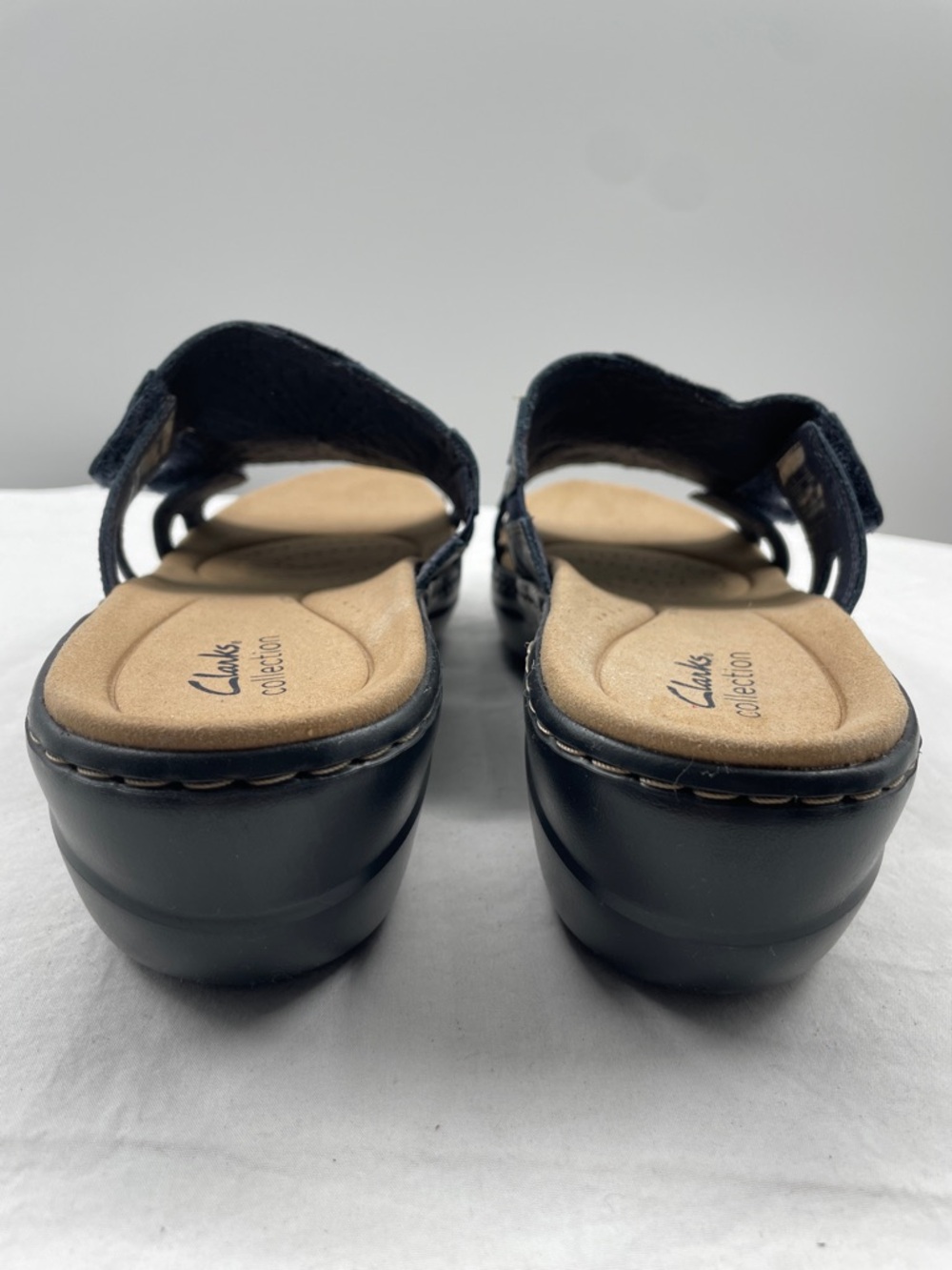 NEW! Clarks Merliah Belle Leather Wedge Sandals. 10M. - Picture 9 of 15